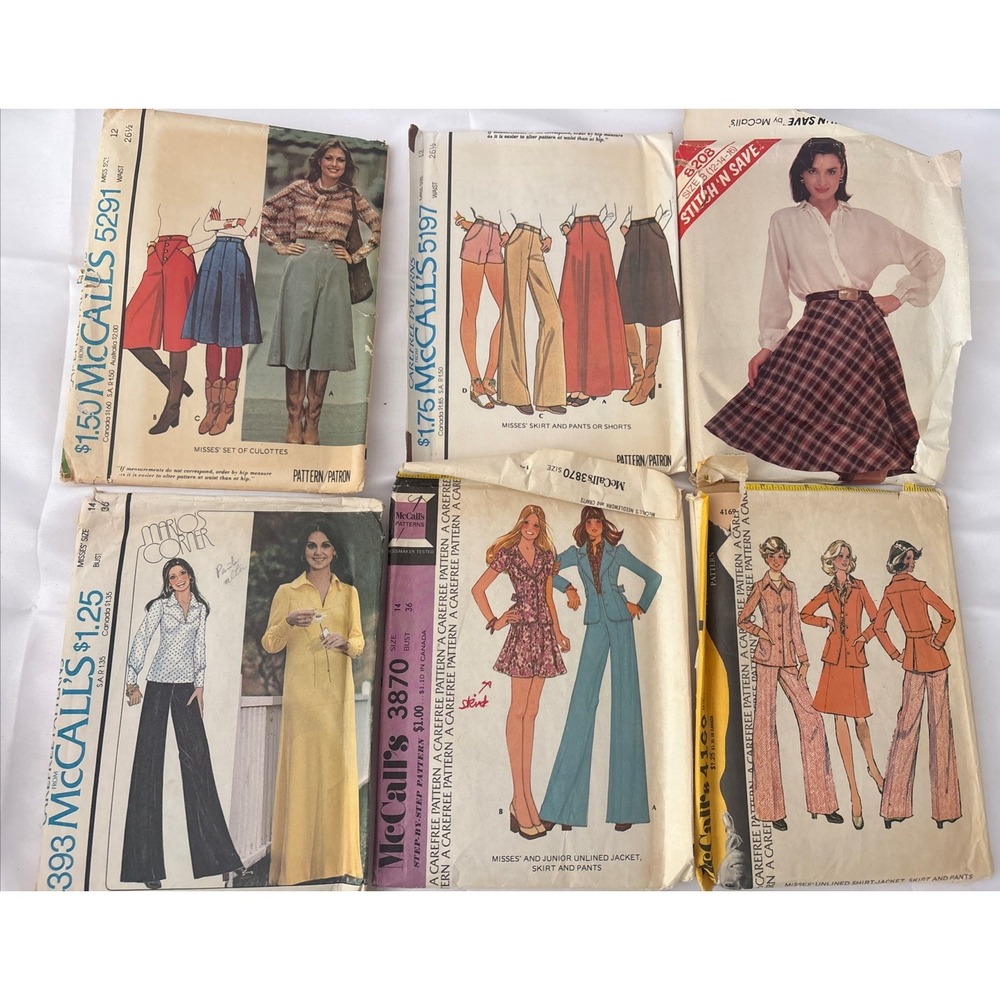 McCalls Sewing Patterns Lot of 6 Various Styles & Sizes